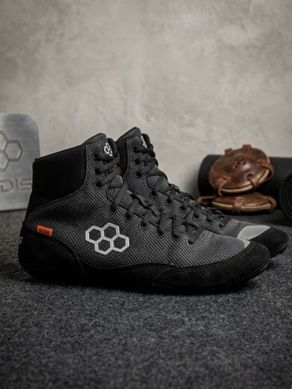 503 RUDIS Colt Wrestling Shoes Black Silver Honeycomb Men’s 10.5 / Women’s 12